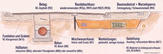 Im Untergrund gibt es viel Potential den ökologischen Fussabdruck zu reduzieren